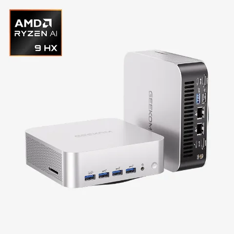 GEEKOM A9 Max Mini PC ✨AMD Ryzen AI 9 HX 370 | Compact Power for Gamers